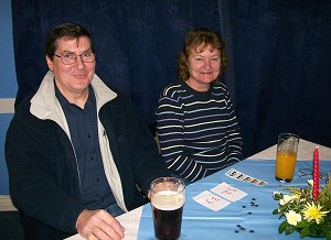 That's Josie Brown on the right but her friend on the left won a raffle prize