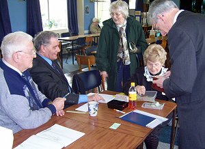 Bill Pope, John Elwell, Alma Darby and Trevor Genge