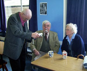 Alan and Isobel Bickley are ready with useful advice for Reg Aston