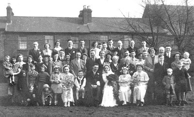 full family photo at the wedding.