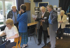 an interesting display of old photos