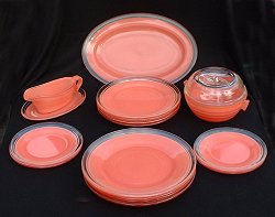 Raspberry Coloured Dinner Service