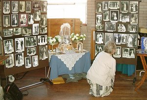 Sandra Aston had her delightful display about Bilston weddings,