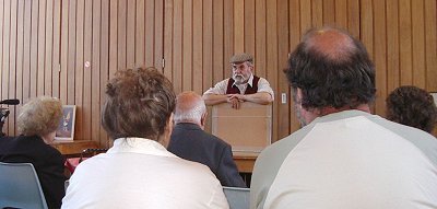 Derek Simpkiss gave a talk about cock fighting.