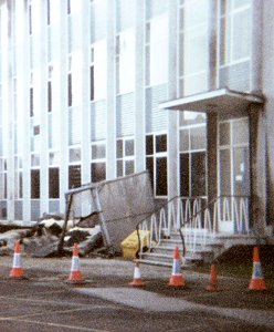 Debris outside Offices